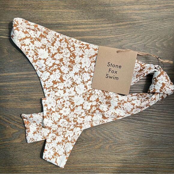 Stone Fox Swim June Bikini Bottom 💗 Tabacco Le Fleur 💗 NWT 💗 small - Picture 1 of 4